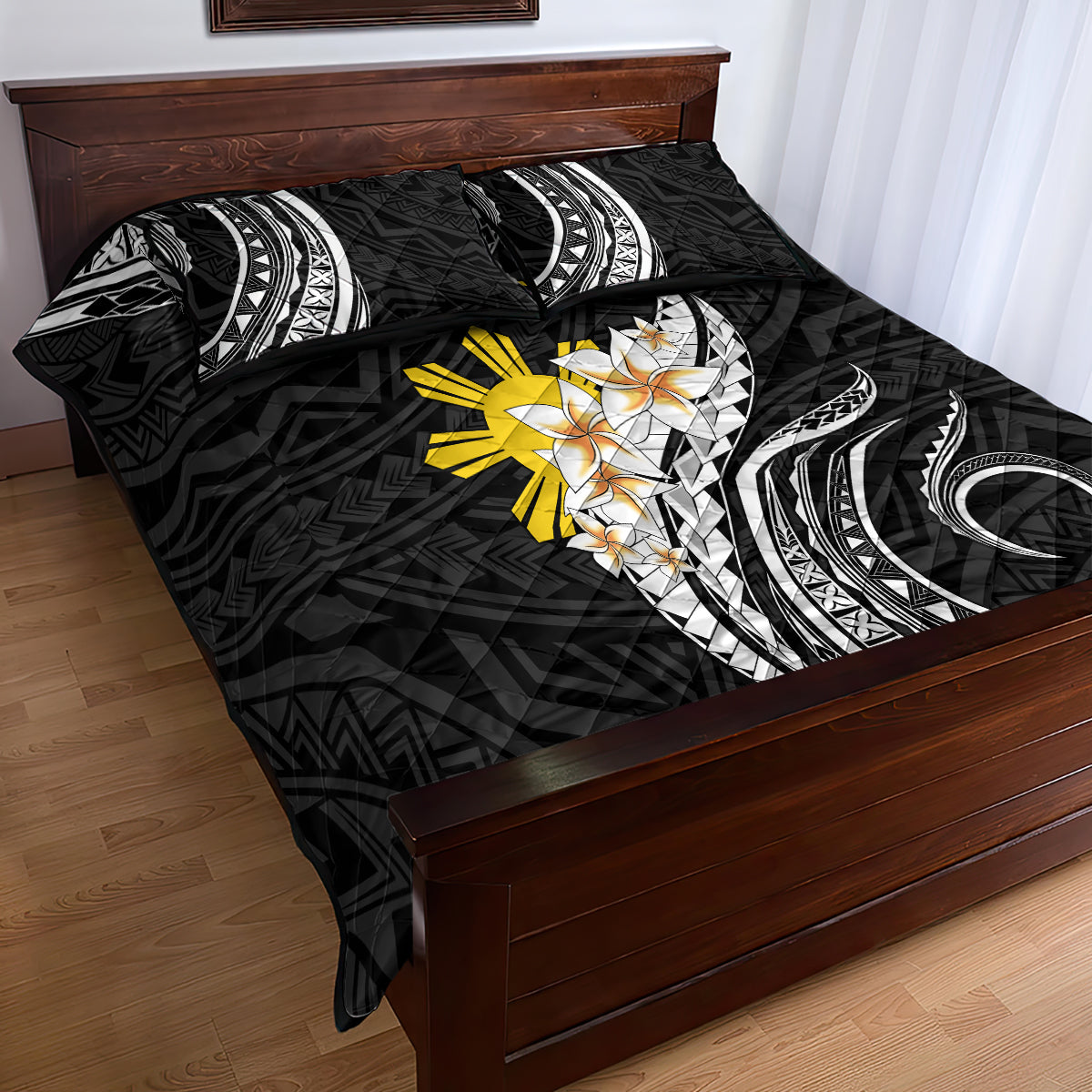 Personalised Philippines Tribal Quilt Bed Set Mix Plumeria LT7 - Polynesian Pride