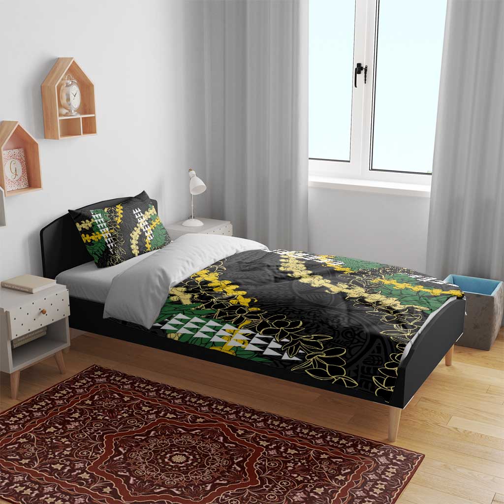 Hawaii Aloha Kakau Bedding Set Puakenikeni and Maile Lei Twist