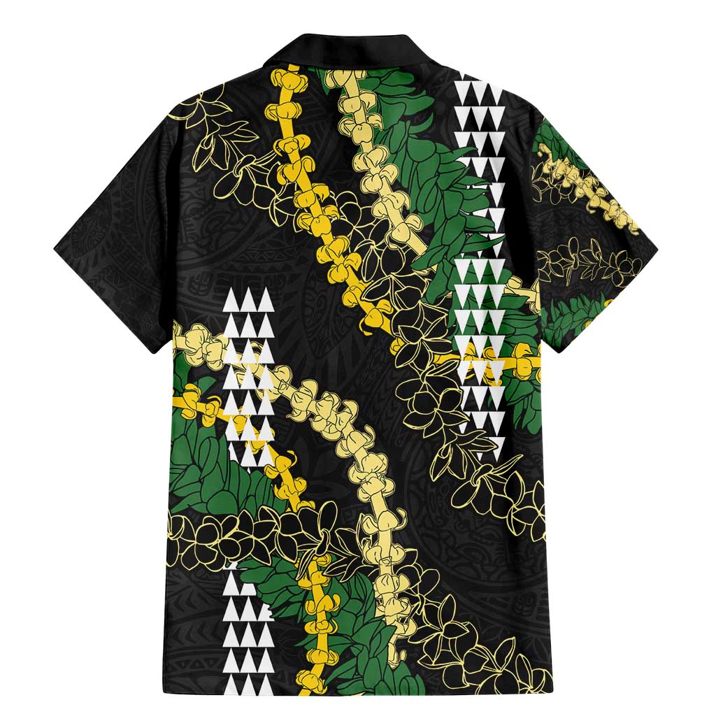 Hawaii Aloha Kakau Family Matching Mermaid Dress and Hawaiian Shirt Puakenikeni and Maile Lei Twist