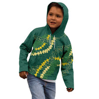 Hawaii Puakenikeni - Maile Lei Kid Hoodie Sage Green LT7 - Polynesian Pride