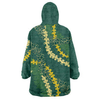 Hawaii Puakenikeni - Maile Lei Wearable Blanket Hoodie Sage Green