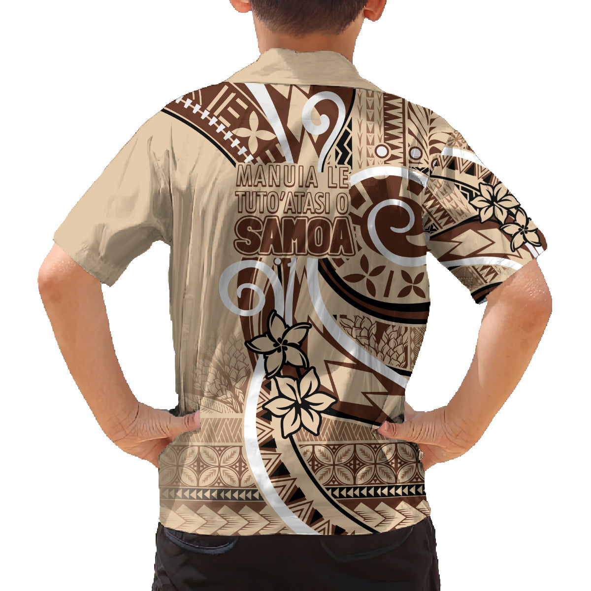 Samoa Siapo Classic Motif Family Matching Off The Shoulder Long Sleeve Dress and Hawaiian Shirt Manuia le tuto’atasi o Samoa Independence