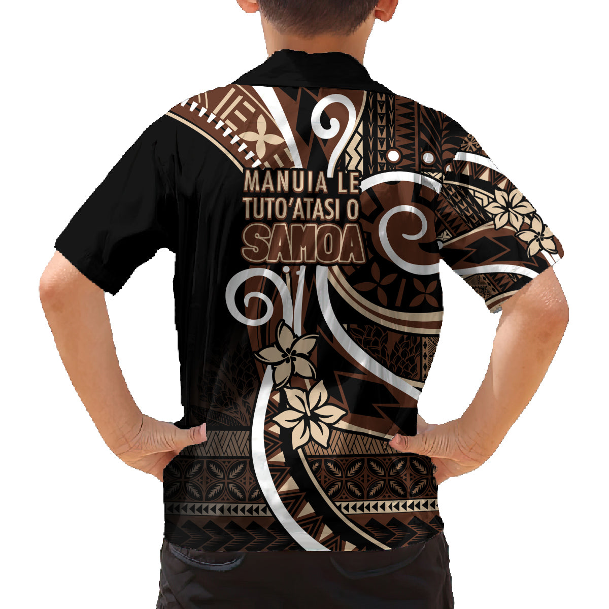 Samoa Siapo Classic Motif Family Matching Tank Maxi Dress and Hawaiian Shirt Manuia le tuto’atasi o Samoa Independence Black Style