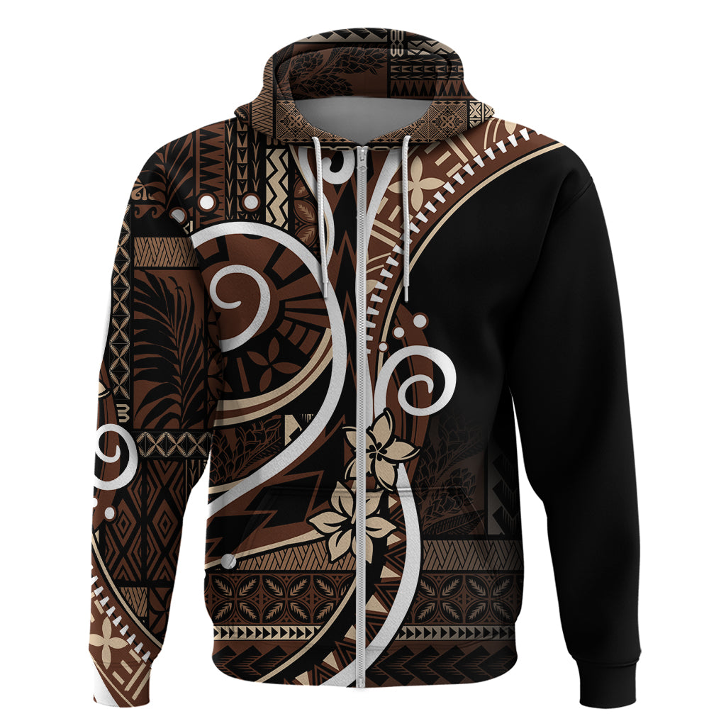 Samoa Siapo Classic Motif Hoodie Manuia le tuto’atasi o Samoa Independence Black Style