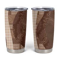 Polynesian Tribal Pattern Patchwork Picturesque Tumbler Cup Mocha