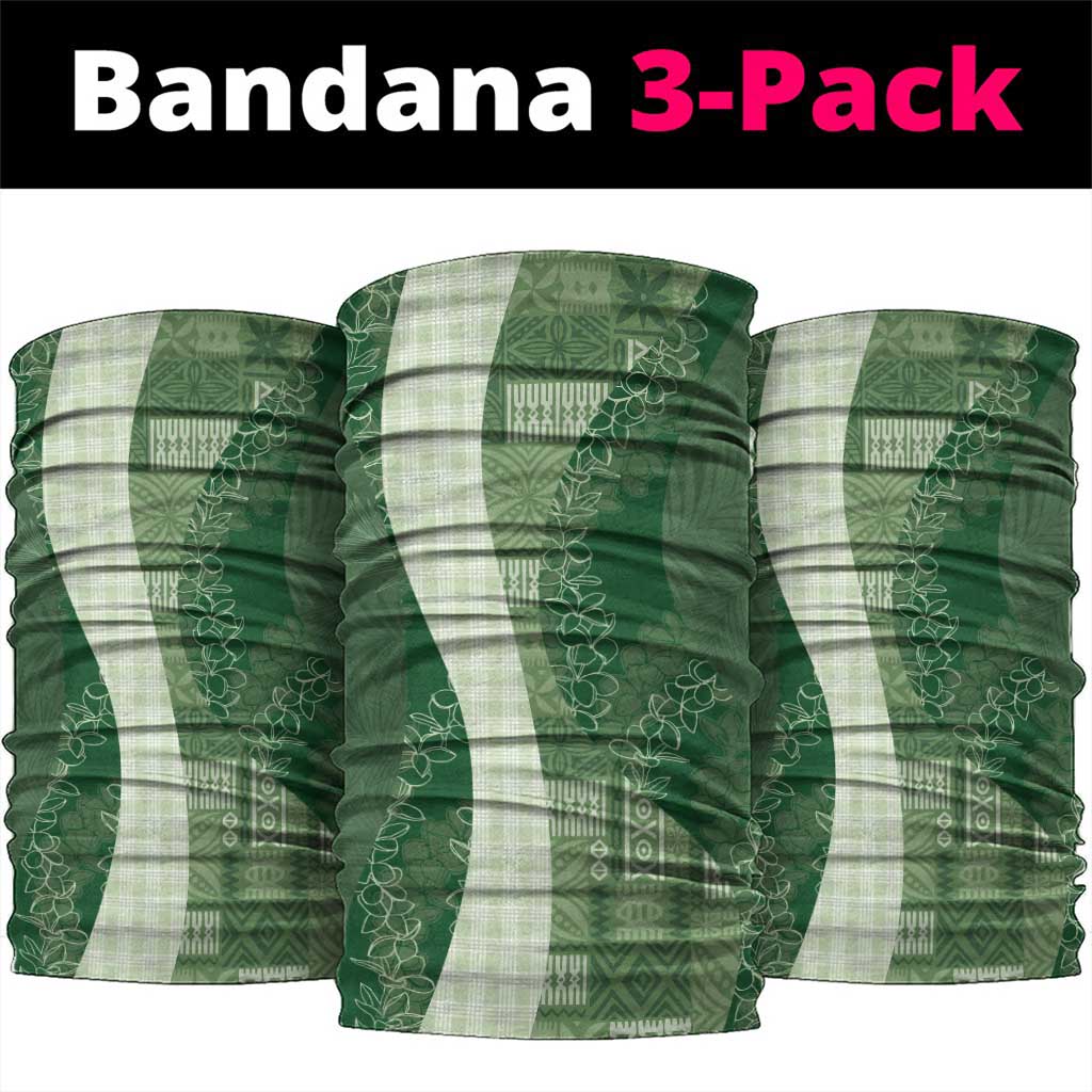 Polynesian Tribal Pattern Patchwork Picturesque Neck Gaiter Sage Green