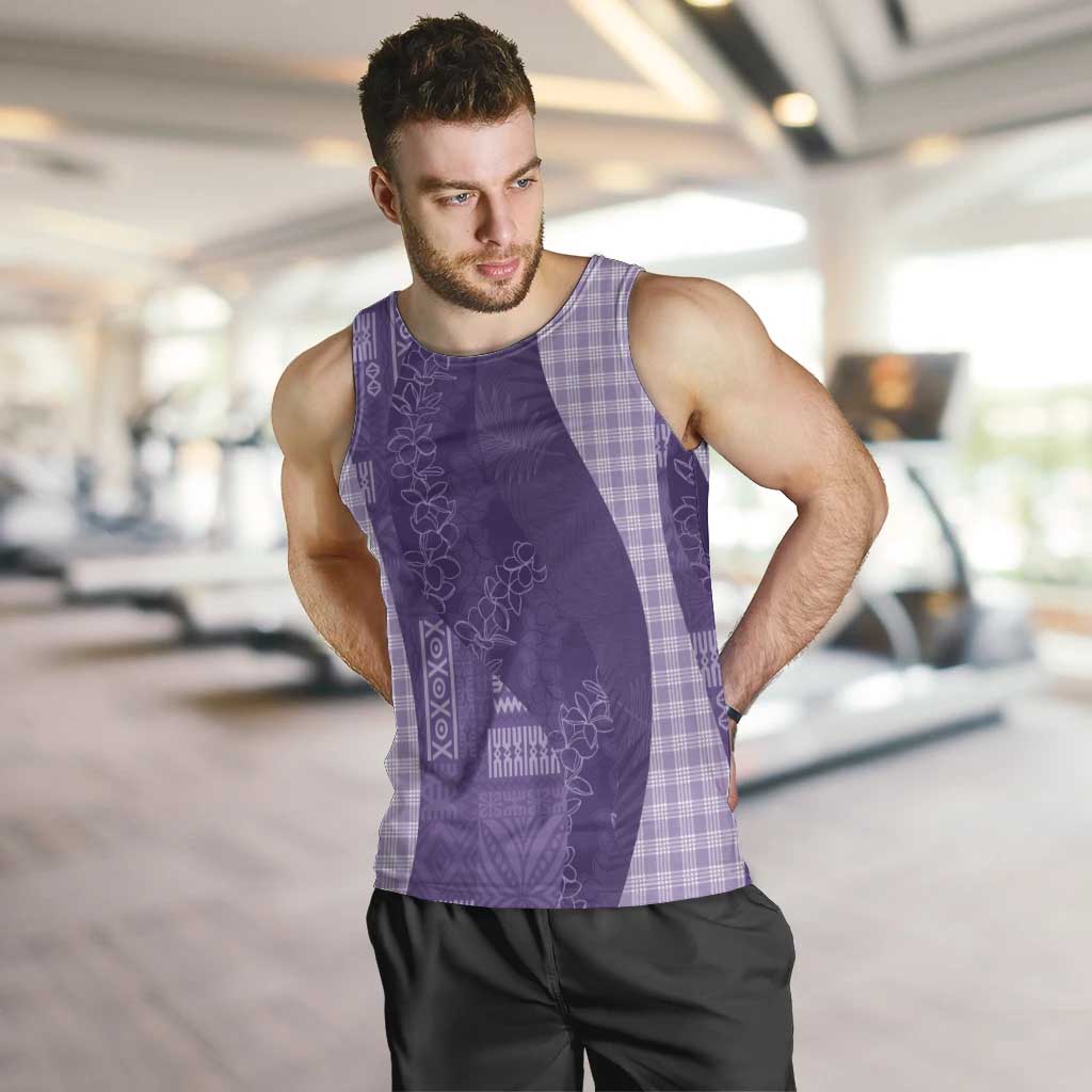 Polynesian Tribal Pattern Patchwork Picturesque Men Tank Top Deep Violet