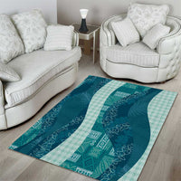 Polynesian Tribal Pattern Patchwork Picturesque Area Rug Oceanic