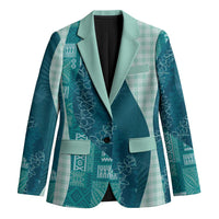 Polynesian Tribal Pattern Patchwork Picturesque Blazer Oceanic