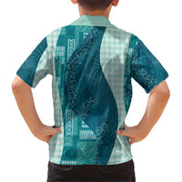 Polynesian Tribal Pattern Patchwork Picturesque Family Matching Mermaid Dress and Hawaiian Shirt Oceanic LT7 - Polynesian Pride