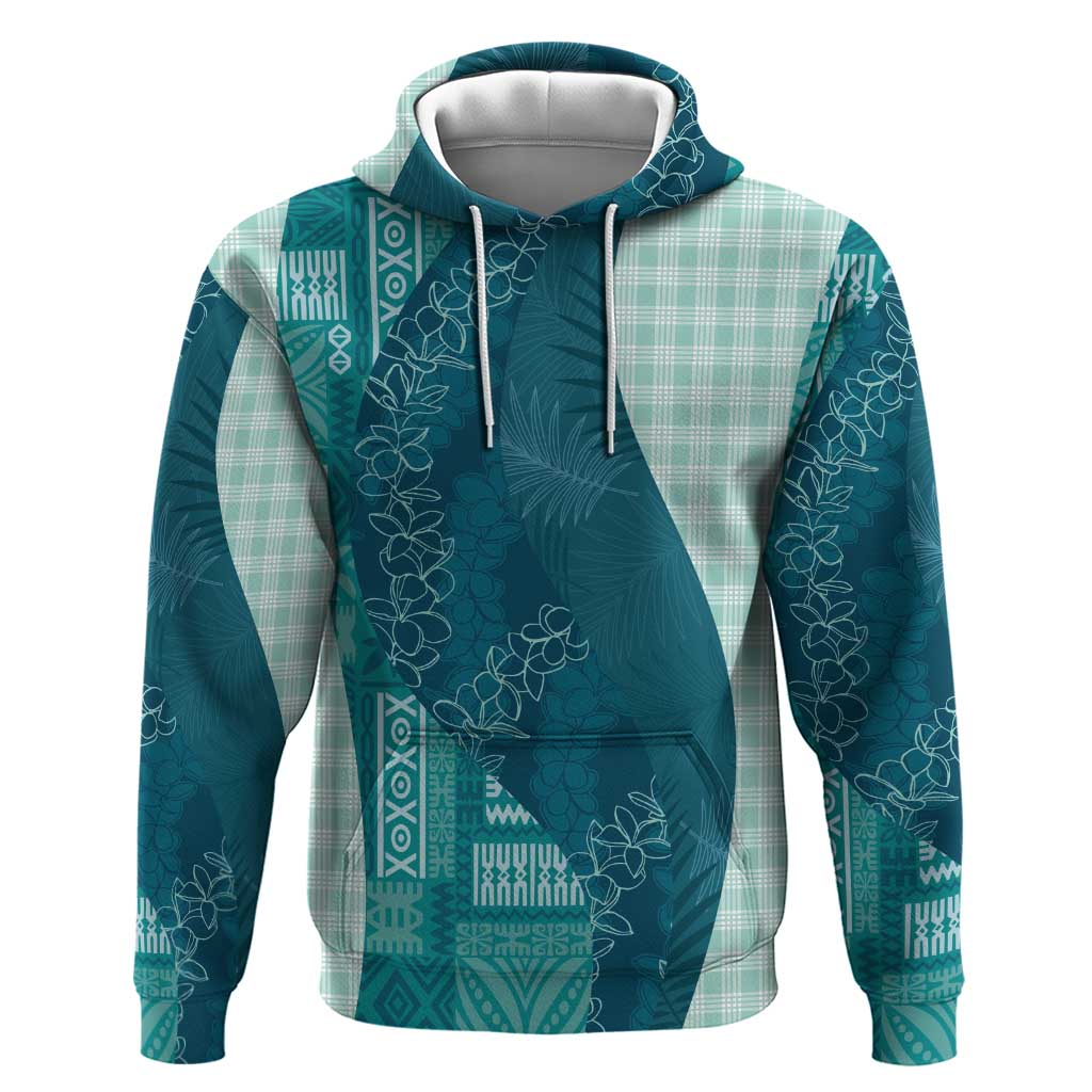 Polynesian Tribal Pattern Patchwork Picturesque Zip Hoodie Oceanic
