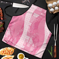 Polynesian Tribal Pattern Patchwork Picturesque Apron Rose Pink