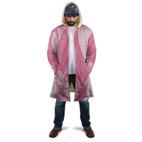 Polynesian Tribal Pattern Patchwork Picturesque Cloak Rose Pink
