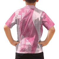 Polynesian Tribal Pattern Patchwork Picturesque Family Matching Mermaid Dress and Hawaiian Shirt Rose Pink LT7 - Polynesian Pride