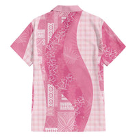 Polynesian Tribal Pattern Patchwork Picturesque Family Matching Mermaid Dress and Hawaiian Shirt Rose Pink LT7 - Polynesian Pride
