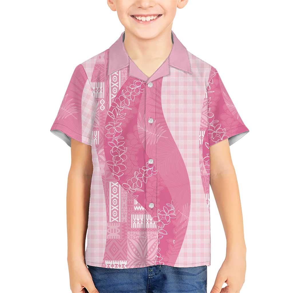 Polynesian Tribal Pattern Patchwork Picturesque Family Matching Mermaid Dress and Hawaiian Shirt Rose Pink LT7 Son's Shirt Rose Pink - Polynesian Pride