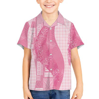 Polynesian Tribal Pattern Patchwork Picturesque Family Matching Mermaid Dress and Hawaiian Shirt Rose Pink LT7 Son's Shirt Rose Pink - Polynesian Pride
