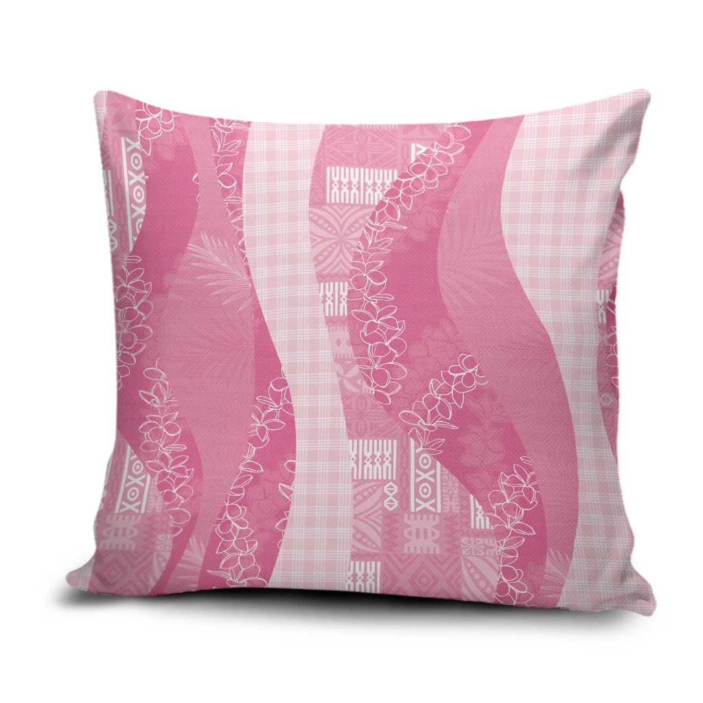 Polynesian Tribal Pattern Patchwork Picturesque Pillow Cover Rose Pink