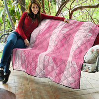 Polynesian Tribal Pattern Patchwork Picturesque Quilt Rose Pink
