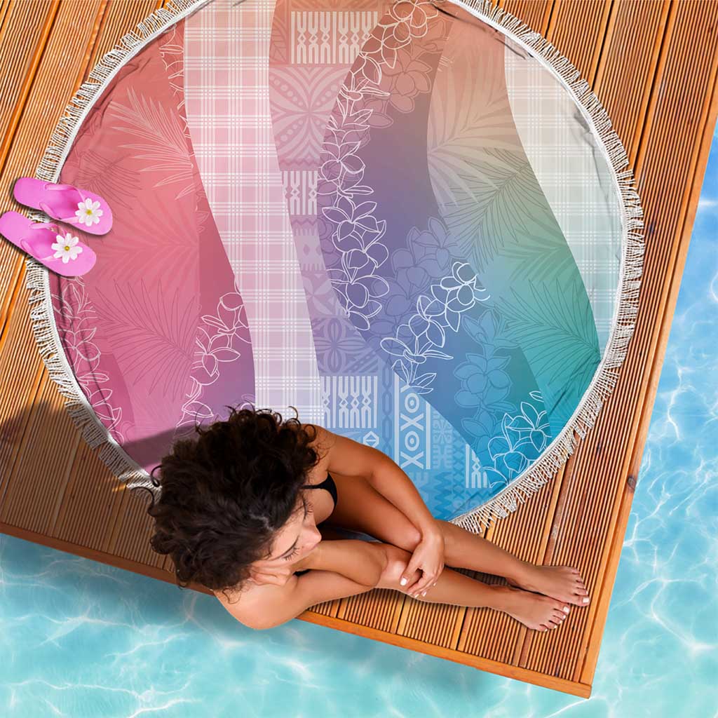 Polynesian Tribal Pattern Patchwork Picturesque Beach Blanket Holographic