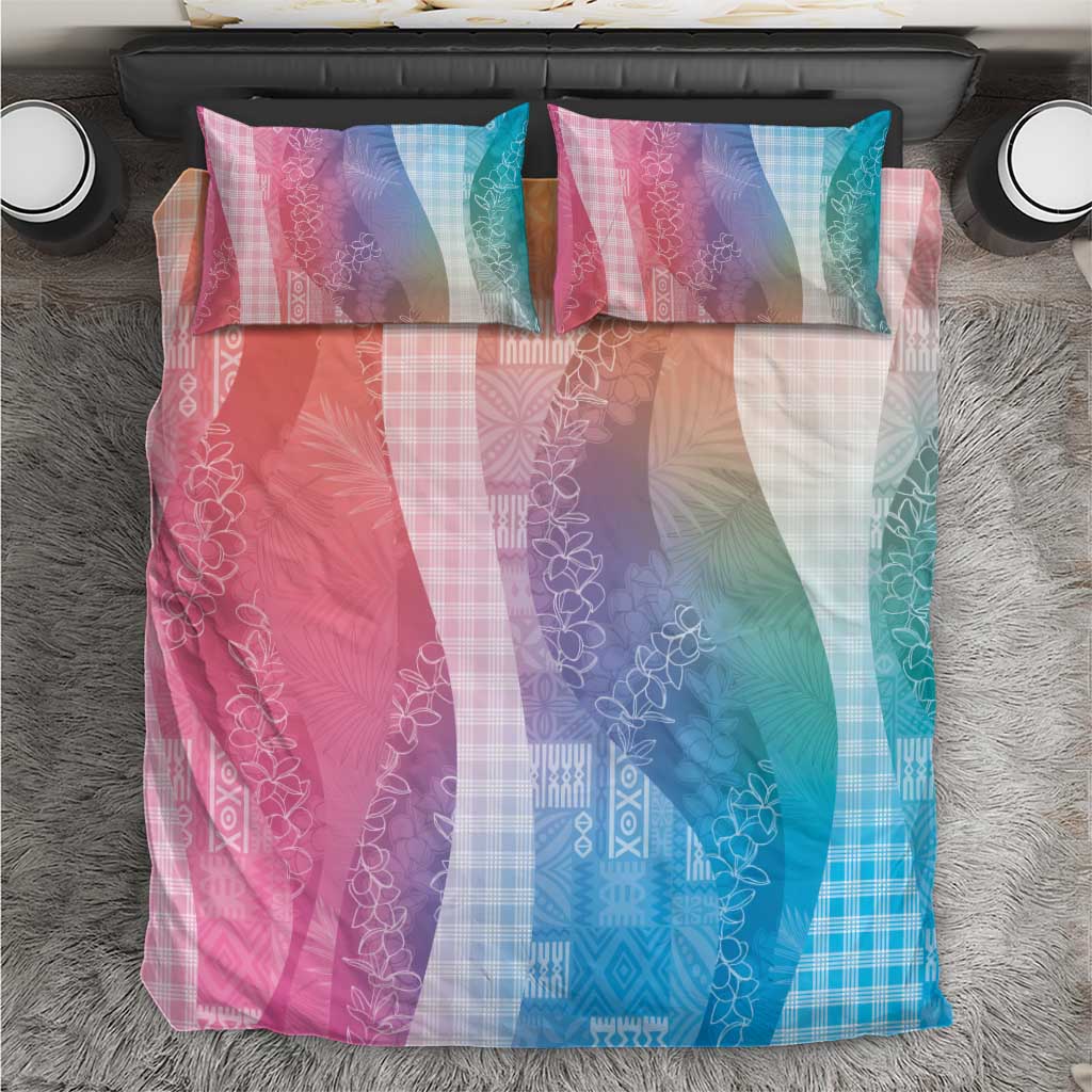 Polynesian Tribal Pattern Patchwork Picturesque Bedding Set Holographic