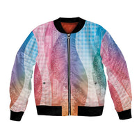 Polynesian Tribal Pattern Patchwork Picturesque Bomber Jacket Holographic