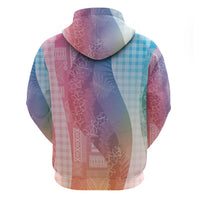 Polynesian Tribal Pattern Patchwork Picturesque Hoodie Holographic