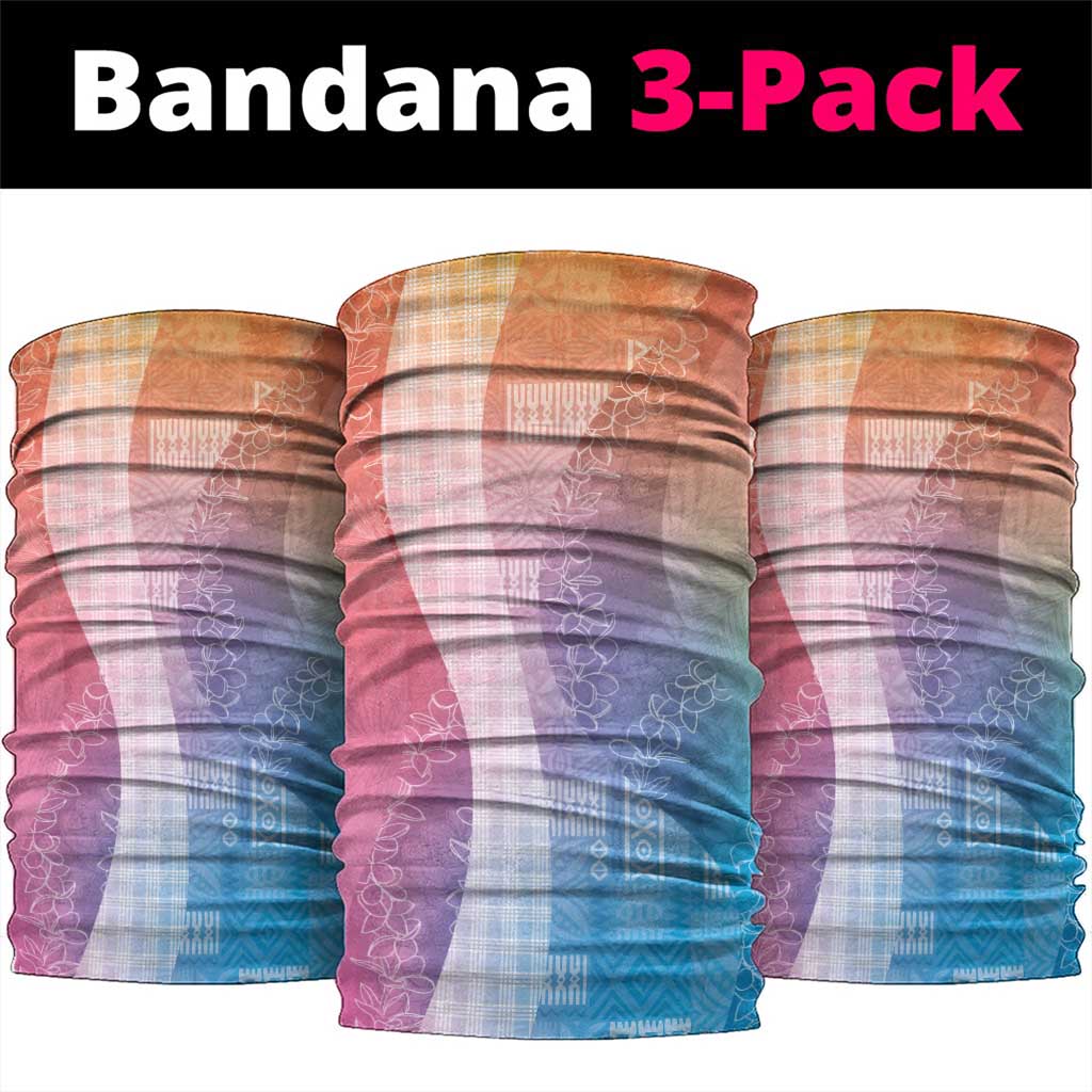 Polynesian Tribal Pattern Patchwork Picturesque Neck Gaiter Holographic