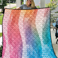 Polynesian Tribal Pattern Patchwork Picturesque Quilt Holographic