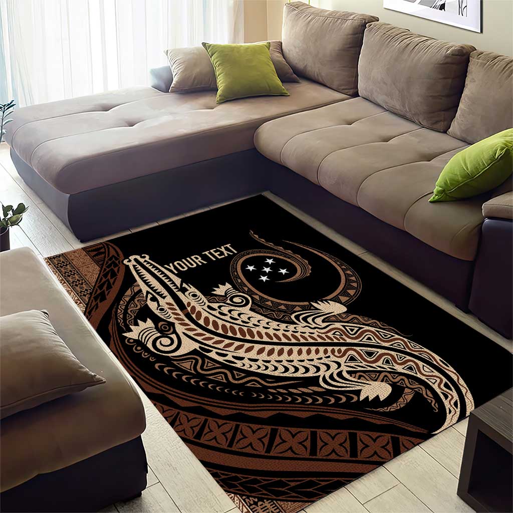 Personalized Solomon Islands Crocodile Area Rug Hapi Isles - Independence Anniversary