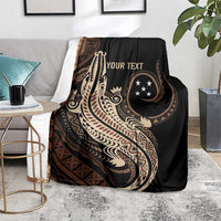 Personalized Solomon Islands Crocodile Blanket Hapi Isles - Independence Anniversary