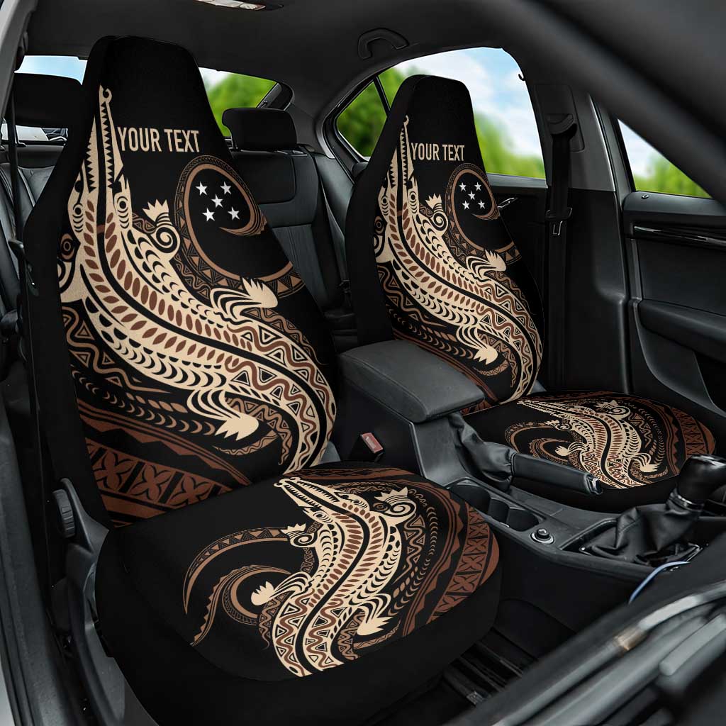 Personalized Solomon Islands Crocodile Car Seat Cover Hapi Isles - Independence Anniversary