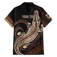 Personalized Solomon Islands Crocodile Family Matching Long Sleeve Bodycon Dress and Hawaiian Shirt Hapi Isles - Independence Anniversary