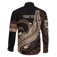 Personalized Solomon Islands Crocodile Family Matching Long Sleeve Bodycon Dress and Hawaiian Shirt Hapi Isles - Independence Anniversary