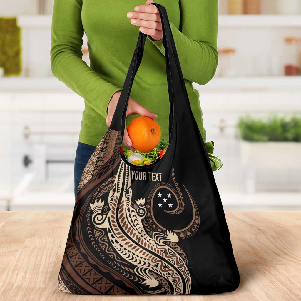 Personalized Solomon Islands Crocodile Grocery Bag Hapi Isles - Independence Anniversary