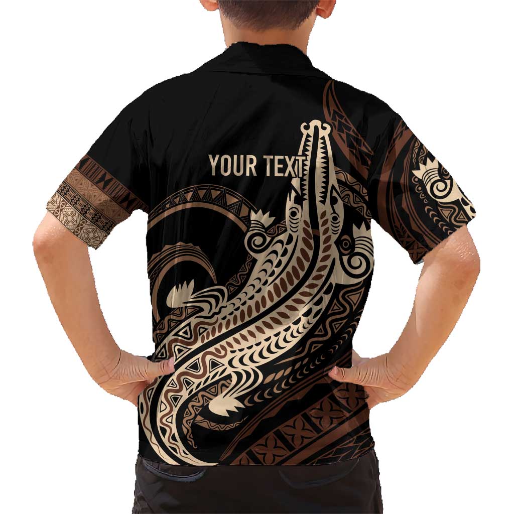 Personalized Solomon Islands Crocodile Kid Hawaiian Shirt Hapi Isles - Independence Anniversary