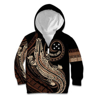 Personalized Solomon Islands Crocodile Kid Hoodie Hapi Isles - Independence Anniversary