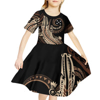 Personalized Solomon Islands Crocodile Kid Short Sleeve Dress Hapi Isles - Independence Anniversary