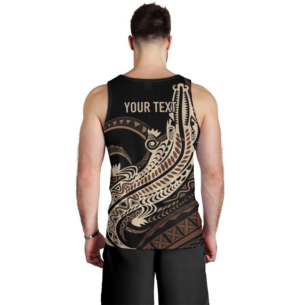 Personalized Solomon Islands Crocodile Men Tank Top Hapi Isles - Independence Anniversary