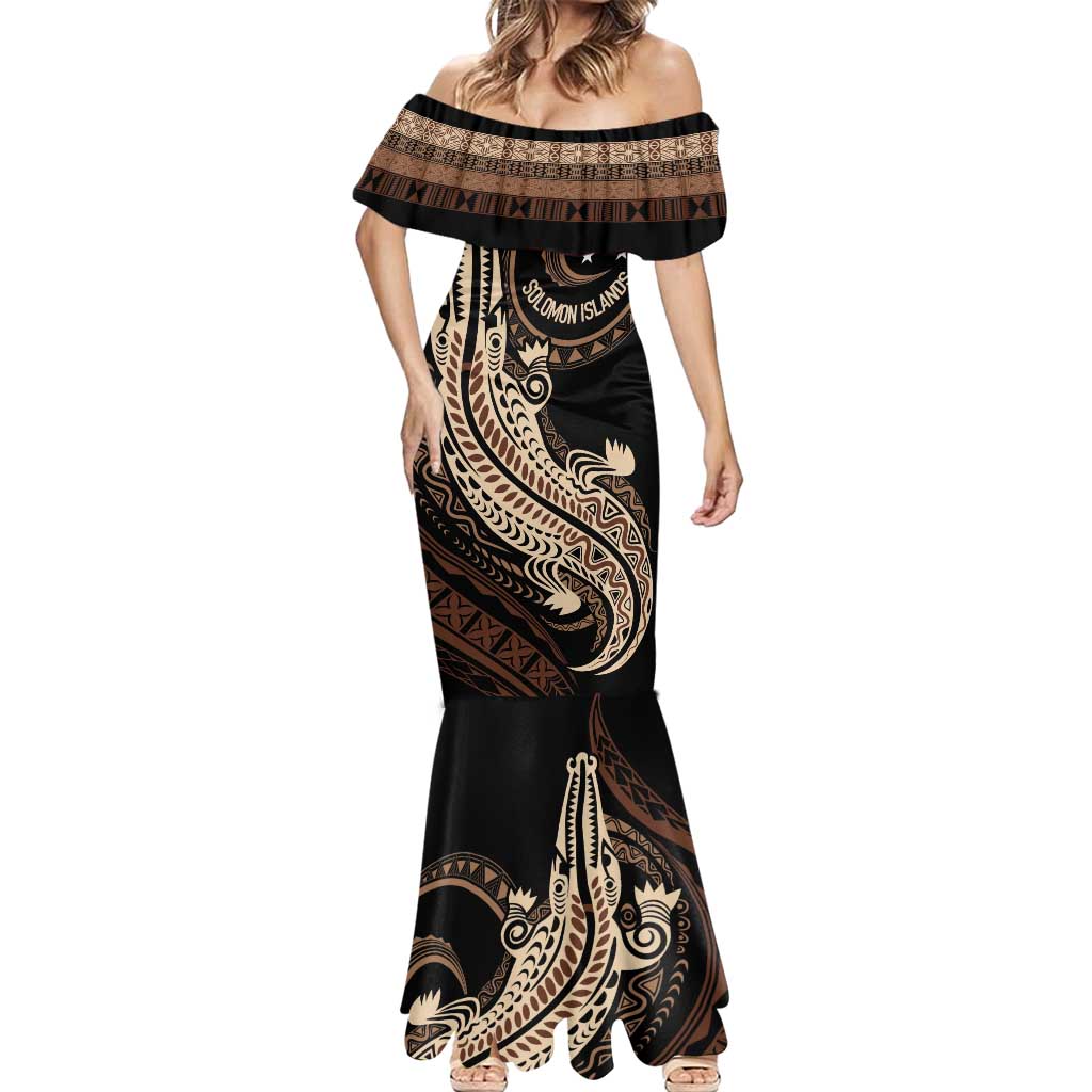 Personalized Solomon Islands Crocodile Mermaid Dress Hapi Isles - Independence Anniversary
