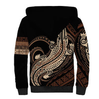 Personalized Solomon Islands Crocodile Sherpa Hoodie Hapi Isles - Independence Anniversary