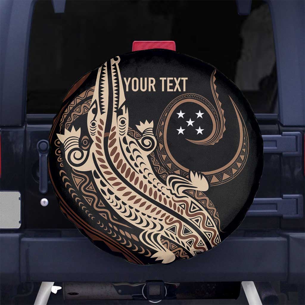 Personalized Solomon Islands Crocodile Spare Tire Cover Hapi Isles - Independence Anniversary