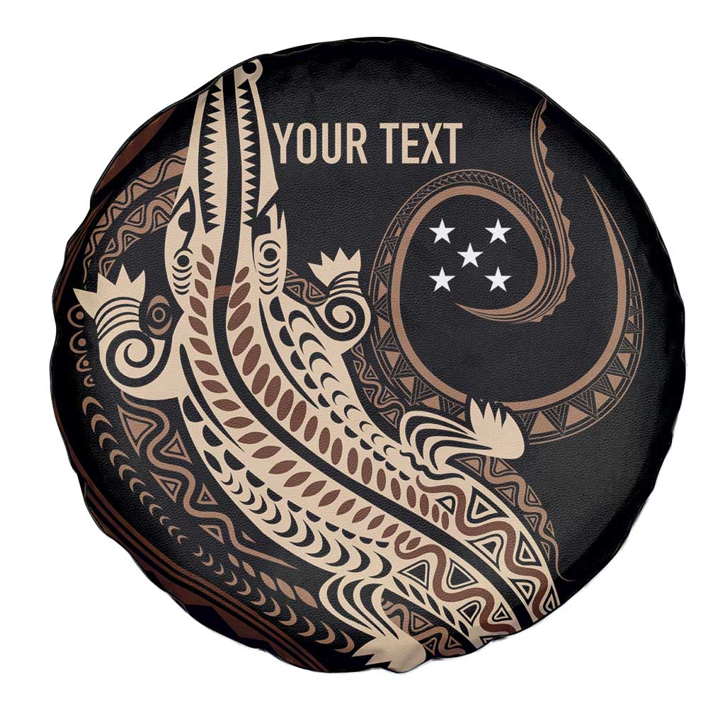 Personalized Solomon Islands Crocodile Spare Tire Cover Hapi Isles - Independence Anniversary