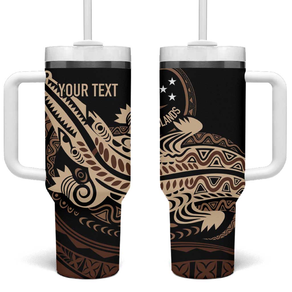 Personalized Solomon Islands Crocodile Tumbler With Handle Hapi Isles - Independence Anniversary