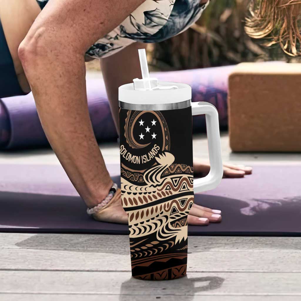 Personalized Solomon Islands Crocodile Tumbler With Handle Hapi Isles - Independence Anniversary