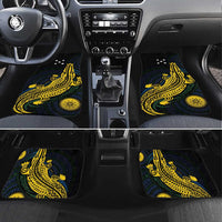 Personalized Solomon Islands Independence Anniversary Car Mats Crocodile Mix Tapa