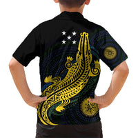 Personalized Solomon Islands Independence Anniversary Kid Hawaiian Shirt Crocodile Mix Tapa LT7 - Polynesian Pride