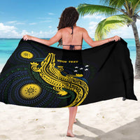 Personalized Solomon Islands Independence Anniversary Sarong Crocodile Mix Tapa