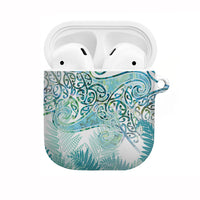 Aotearoa Maori Koru Curves AirPods Case Mossy Paua Shell