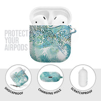 Aotearoa Maori Koru Curves AirPods Case Mossy Paua Shell